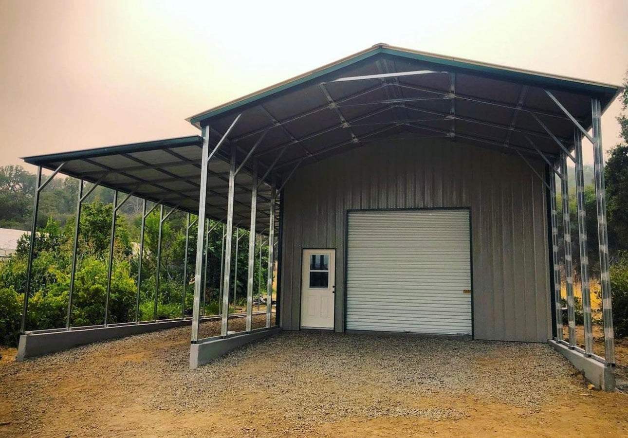 22' x 50' x 14' | Garage w/12' x 50' x 10' Lean-To