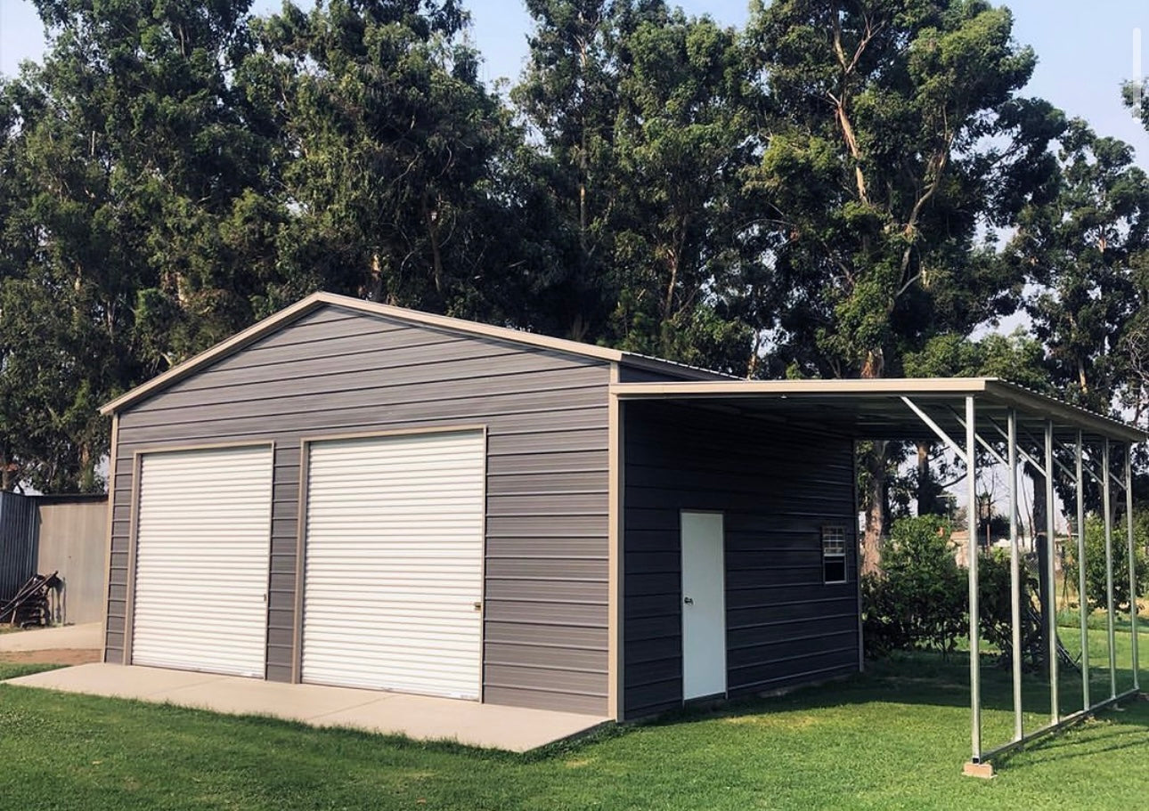 30' x 20' x 12' | Garage w/12' x 20' x 8' Lean-To