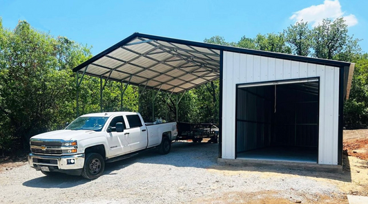 24' x 30' x 12' | Carport w/12' x 30' x 9' Lean-To