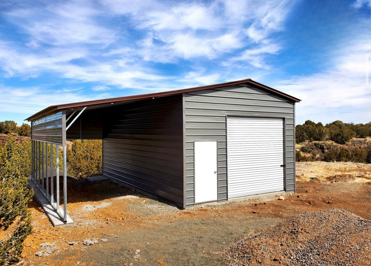 18' x 30' x 12' | Garage w/12' x 30' x 9' Lean-To