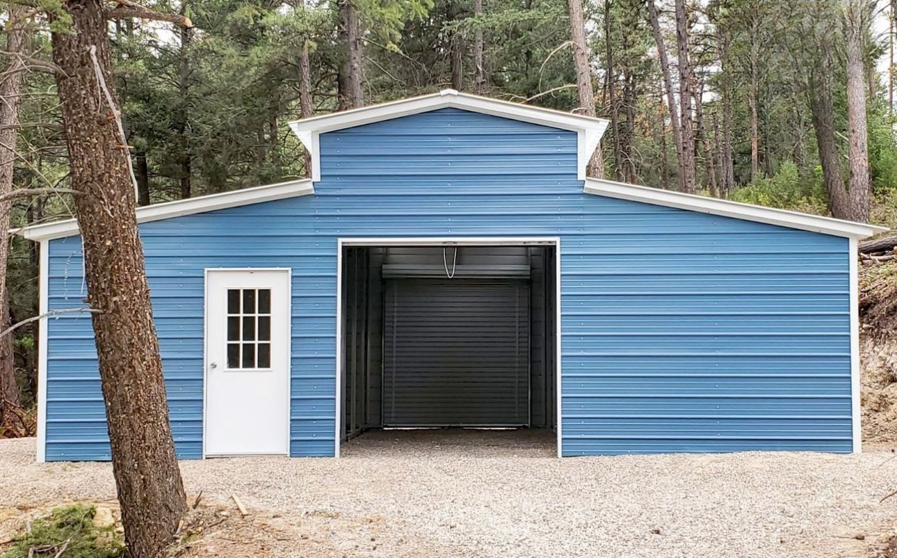 12' x 20' x 12' | Garage w/(2 Qty) 12' x 20' x 7' Lean-Tos