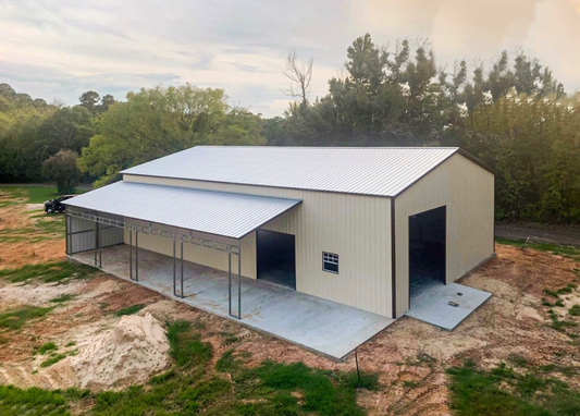 40' x 60' x 15' | Commercial Building w/12' x 42' x 10' Lean-To